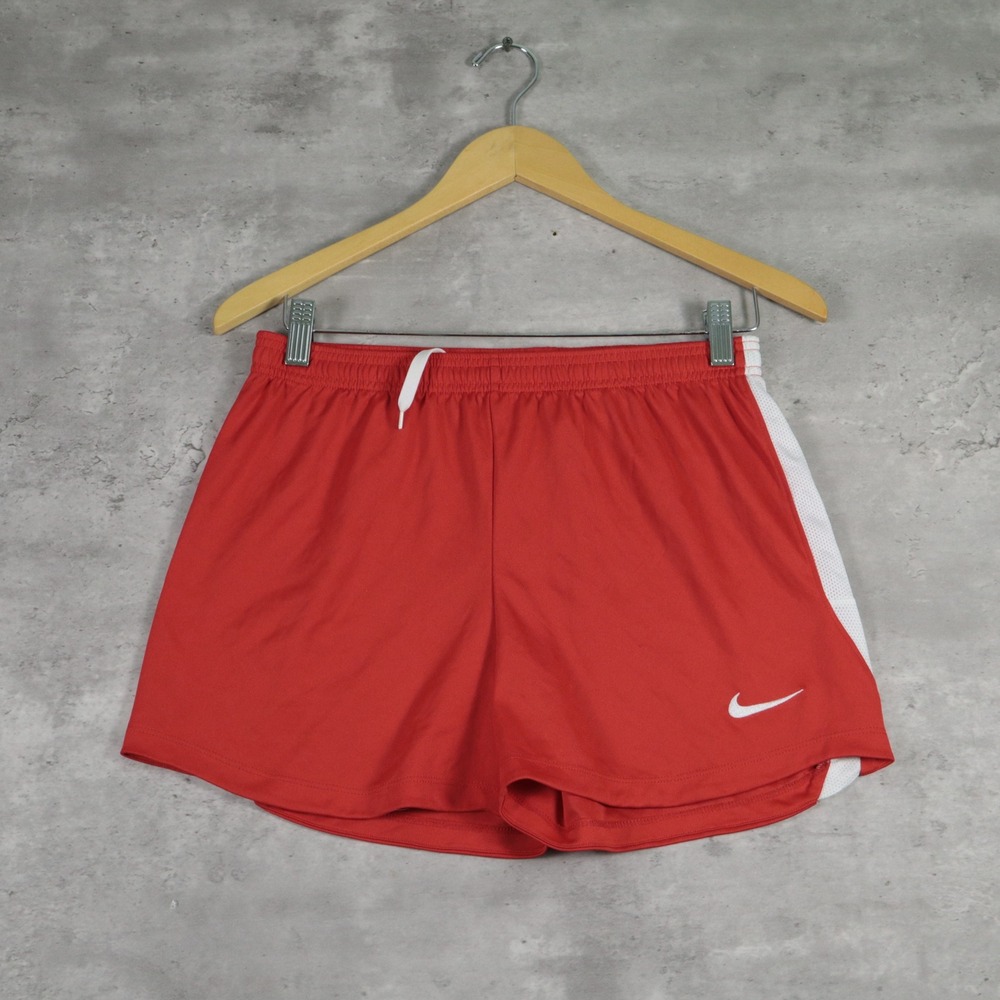 Nike Dri-FIT Running Shorts Small Red White Mesh Athletic Training